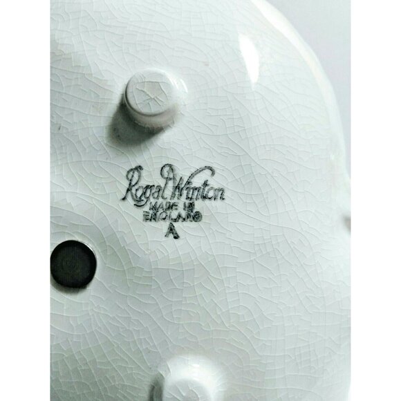 Vintage Royal Winton Handled Leaf Shaped serving tray Mother of Pearl Glaze 1950 - Picture 8 of 11